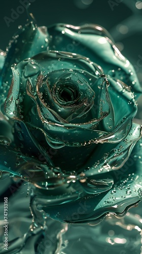 rose background with water
