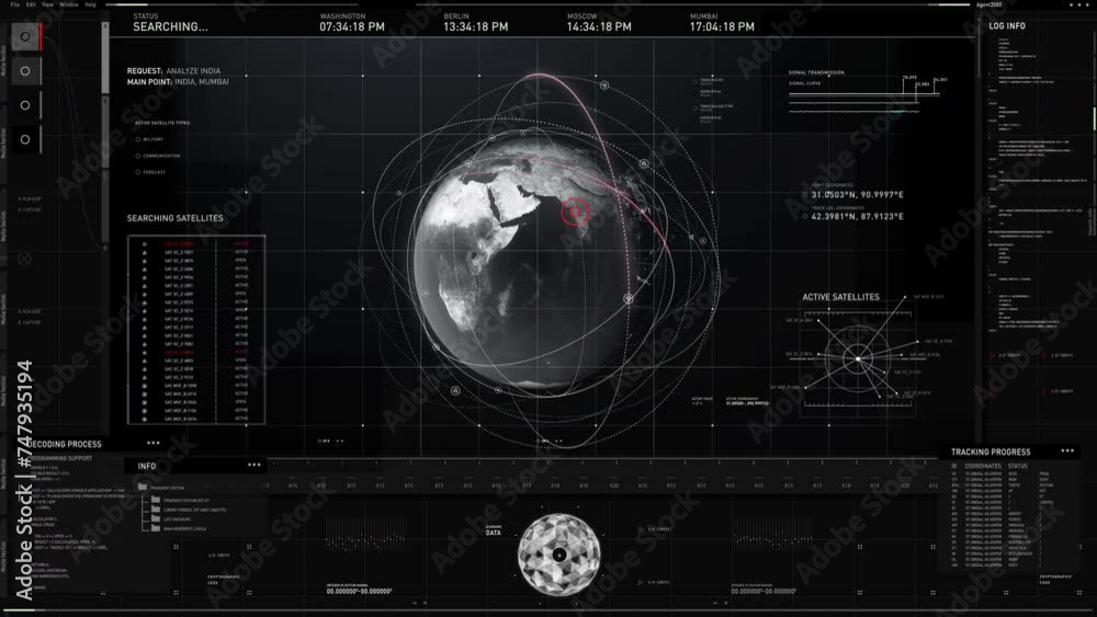 Global analysis of the world map looking for available satellite ...