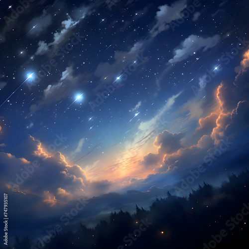 A night sky full of stars.