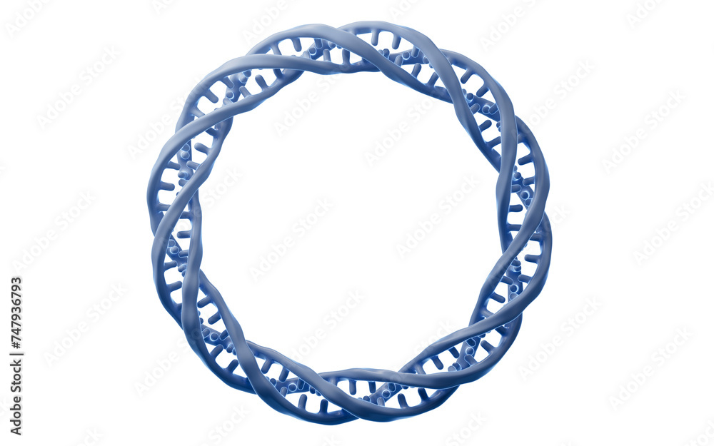 Obraz premium DNA with biological concept, 3d rendering.