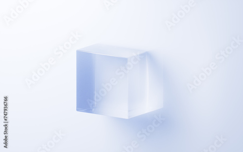 Fototapeta Naklejka Na Ścianę i Meble -  Abstract bright glass geometry background, 3d rendering.