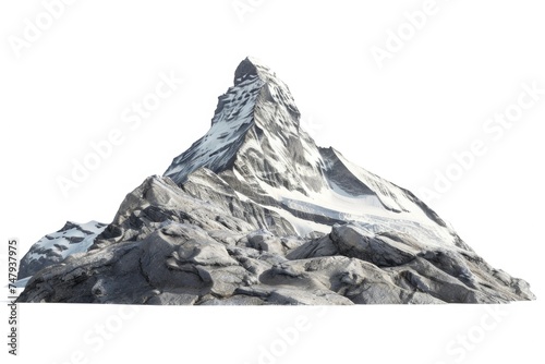 A majestic mountain with a snow-covered peak. Perfect for outdoor and nature-themed projects