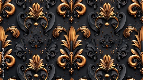 Traditional Damask Pattern Background