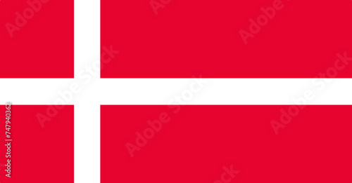 vector illustration flag of Denmark