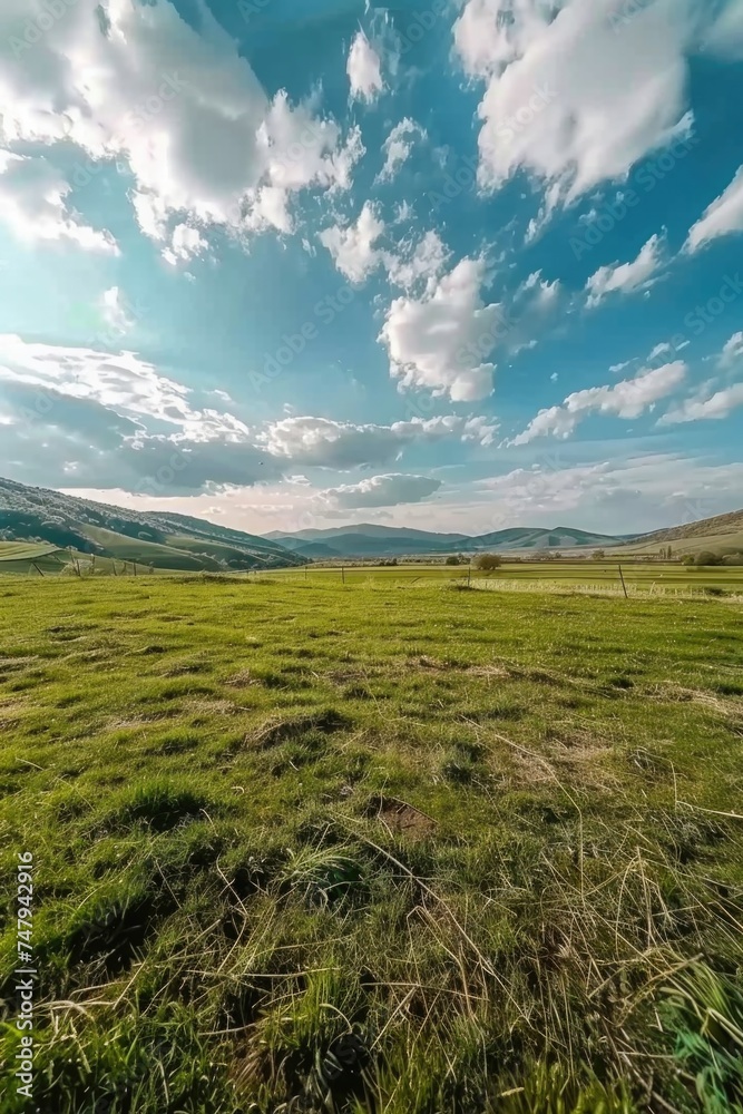 A horse grazing in a peaceful field, ideal for nature or animal themes