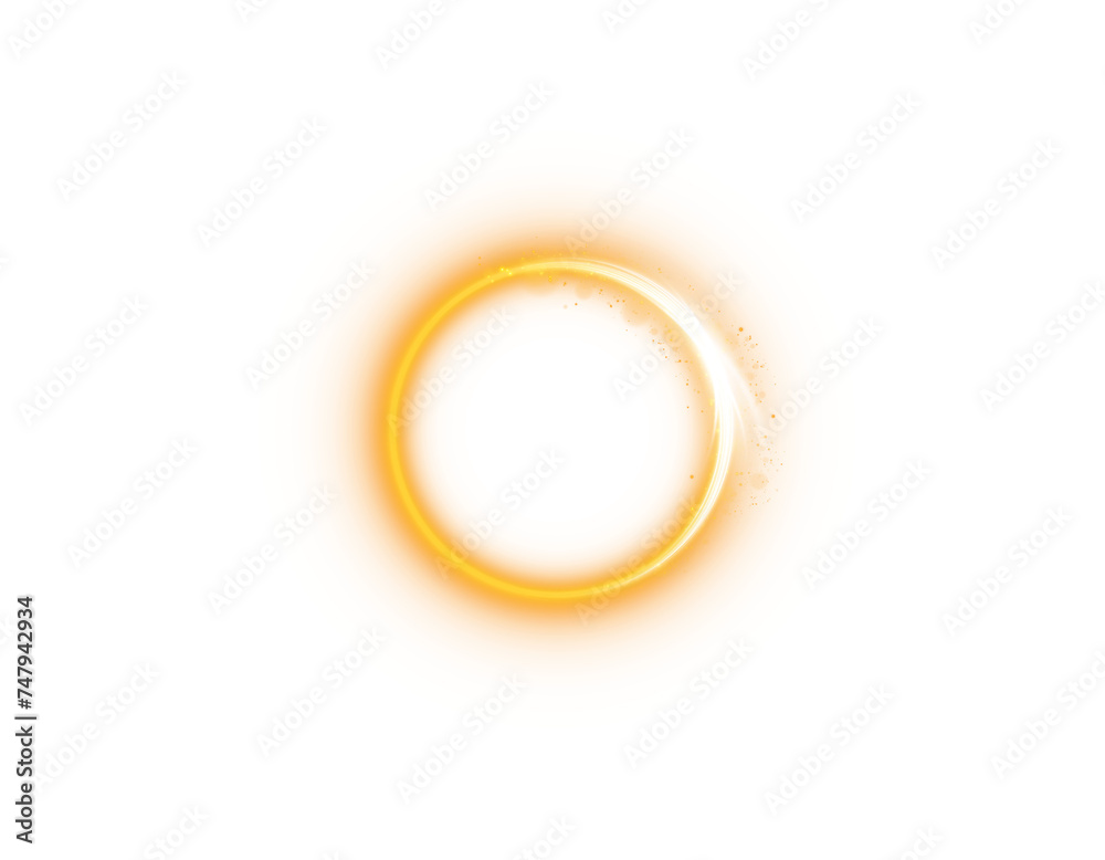 Yellow spark circle light effect with magic glow. Abstract round glitter sparkle yellow. Shiny luxury circular dust particle design set with starlight trail. PNG. Yellow spark circle light effect with magic glow. Abstract round glitter sparkle yellow. Shiny luxury circular dust particle design set with starlight trail. PNG.
