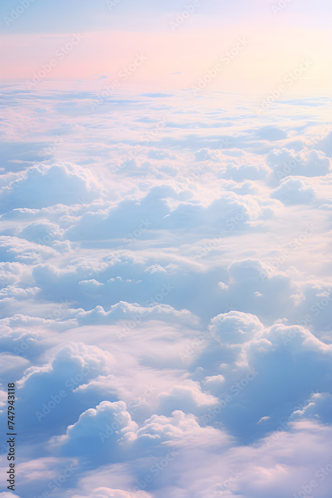 Ethereal Panoramic View: High Above The Clouds with Ambient Sunlight