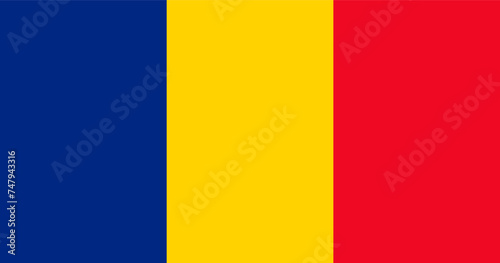 vector illustration of the flag of Romania photo