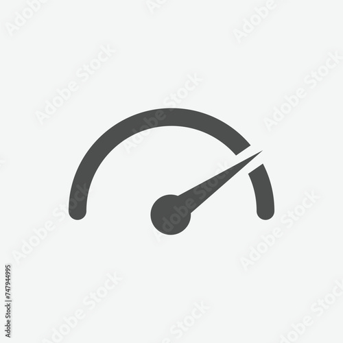 Speedometer, tachometer icon. Speed indicator sign. Internet car speed. Performance concept. Speedometer simple icon illustration for website, ui ux, mobile app and graphic design