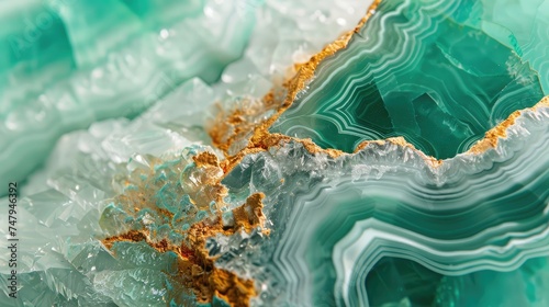 Closeup natural rough Chrysoprase (Chrysophrase;Chrysoprasus) a gemstone variety of chalcedony on white background photo
