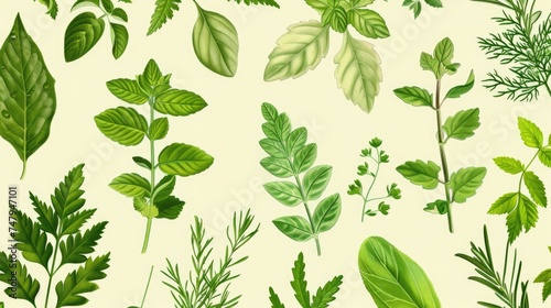 A diverse assortment of different types of leaves. Perfect for nature backgrounds