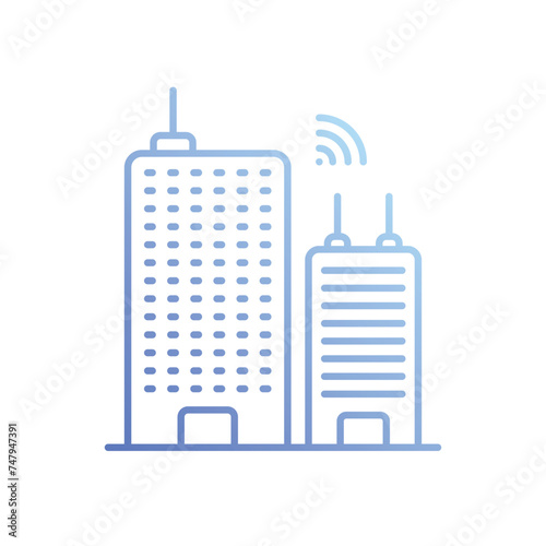 Smart City icon vector stock illustration