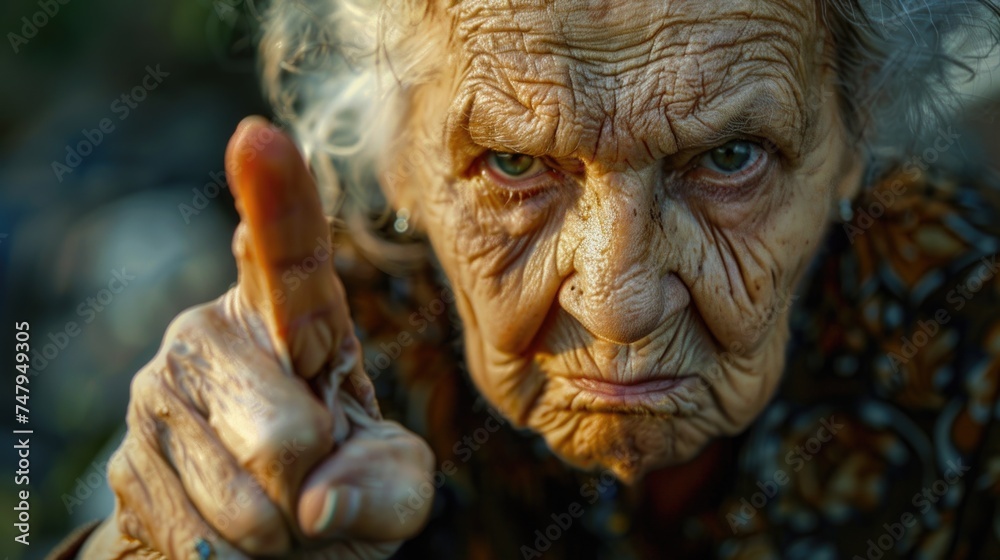 An old woman showing approval gesture, suitable for various concepts An old woman showing approval gesture, suitable for various concepts