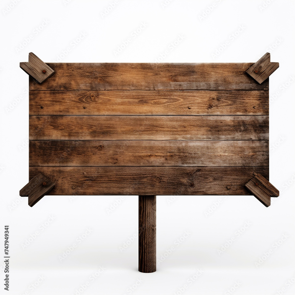 Blank empty wooden rustic signage sign board signpost post wood on white background сreated with Generative Ai Blank empty wooden rustic signage sign board signpost post wood on white background сreated with Generative Ai