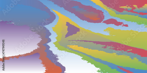 Painting in the style of abstractionism. Impressionism. Colored vector illustration