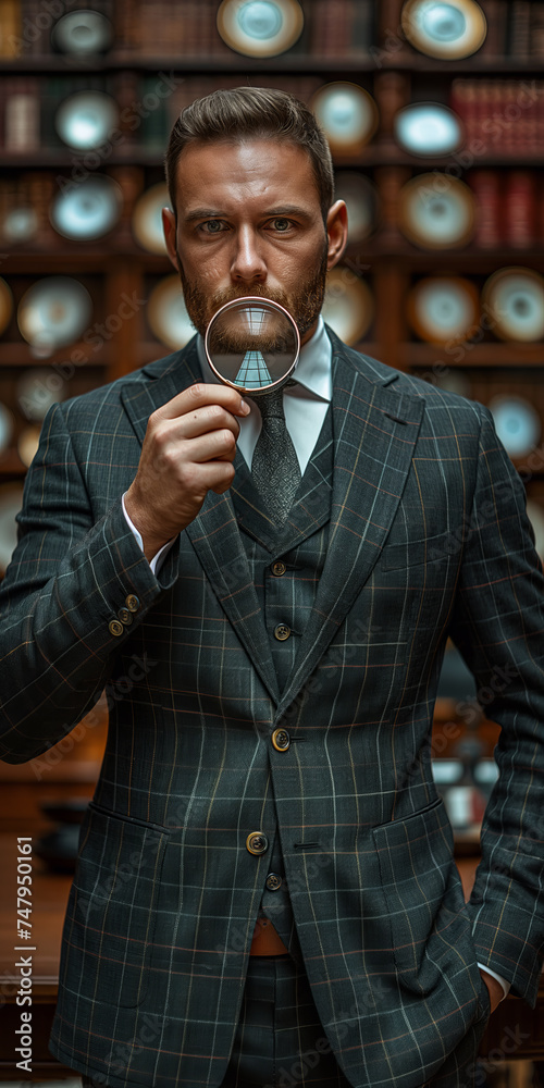 © Fatih - Mann im Anzug hält eine Lupe © Fatih - Mann im Anzug hält eine Lupe