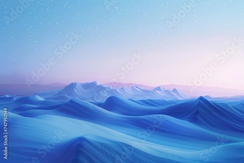 Snow-covered mountain range view, ideal for winter-themed designs