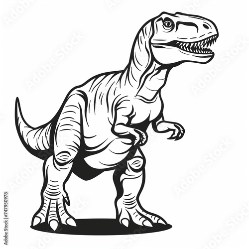 tyrannosaurus dinosaur vector illustration © Stock Creator