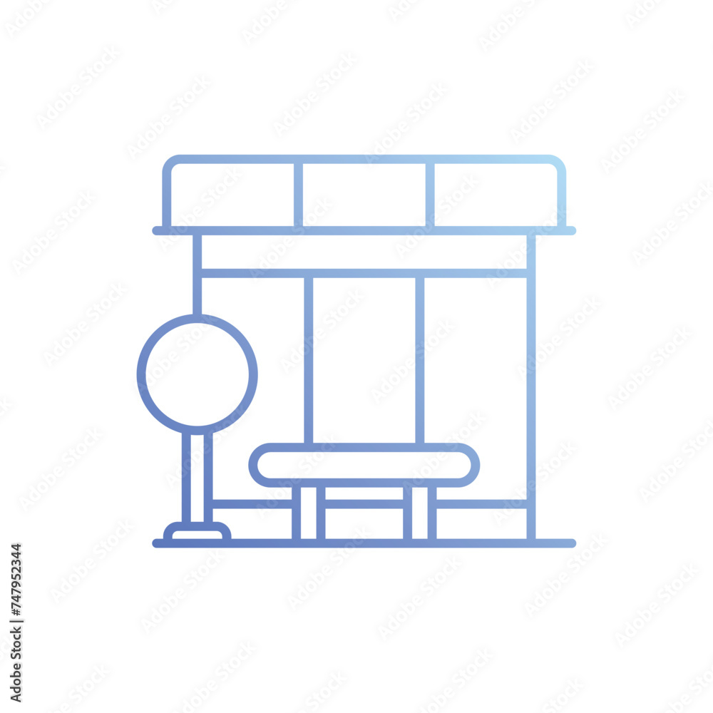 Bus Stop icon vector stock illustration Bus Stop icon vector stock illustration