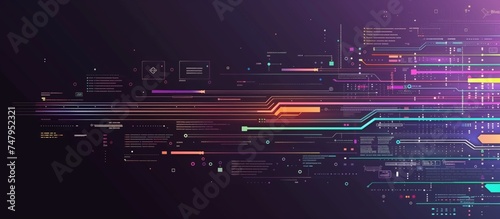 Modern minimal simple vectorized background for powerpoint of artificial intelligence, crypto currency, and crypto chart website ,challenge, with a space for text box. Artificial intelligence.