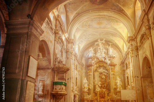 Interior of St.Bernard's cistercian church in Eger,Hungary. photo
