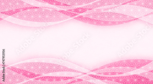 和紙質感の和風の背景、ピンク、春新年用等へ