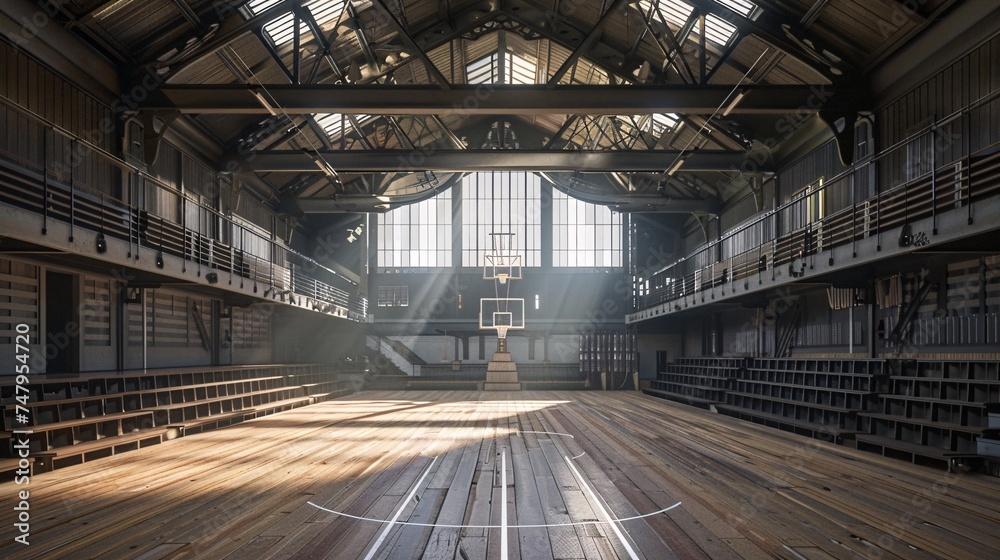 Gym Glow A Glimpse of the Monthly Basketball Event Generative AI