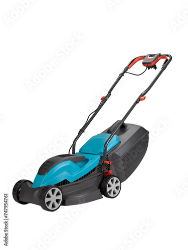 Lawn mower. Isolated on white background