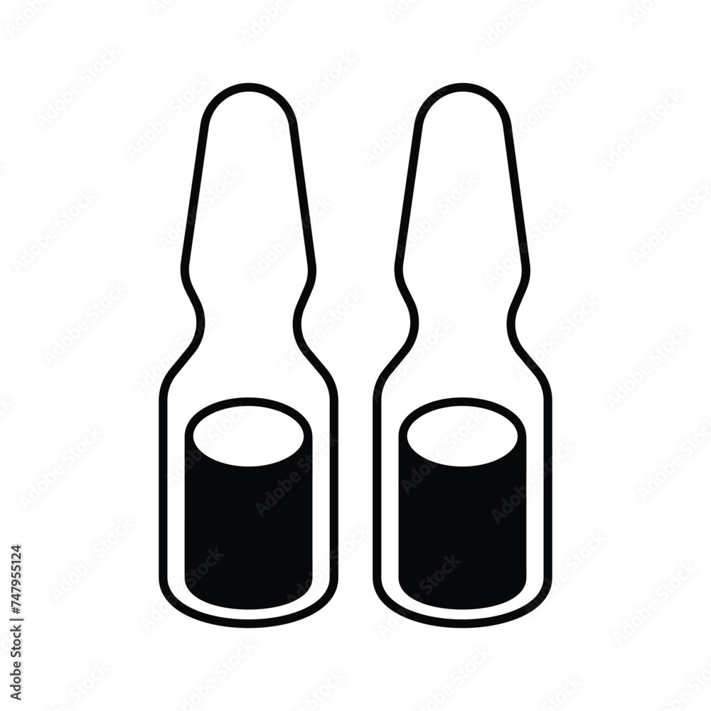 Well designed isometric icon of ampoules in modern style Well designed isometric icon of ampoules in modern style
