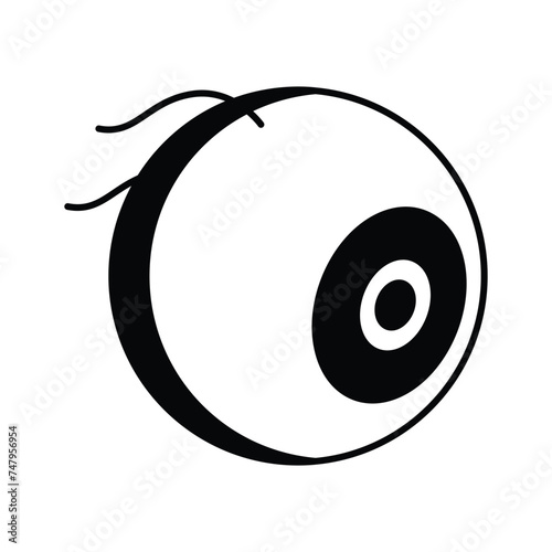 Grab this amazing icon of eyeball in trendy isometric style