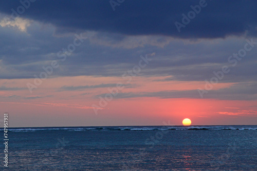 Africa,sunset in Mont Choisy in Mauritius photo