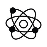 An isometric vector style of quantum physics, atom icon design