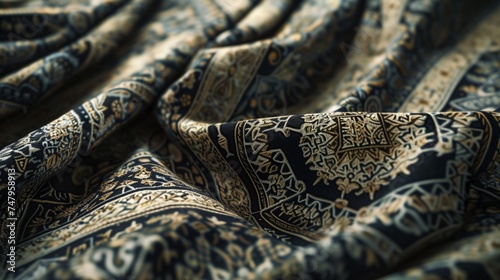 Intricate mosaic patterns reminiscent of ancient tile work, adding a touch of timeless sophistication to any garment.
