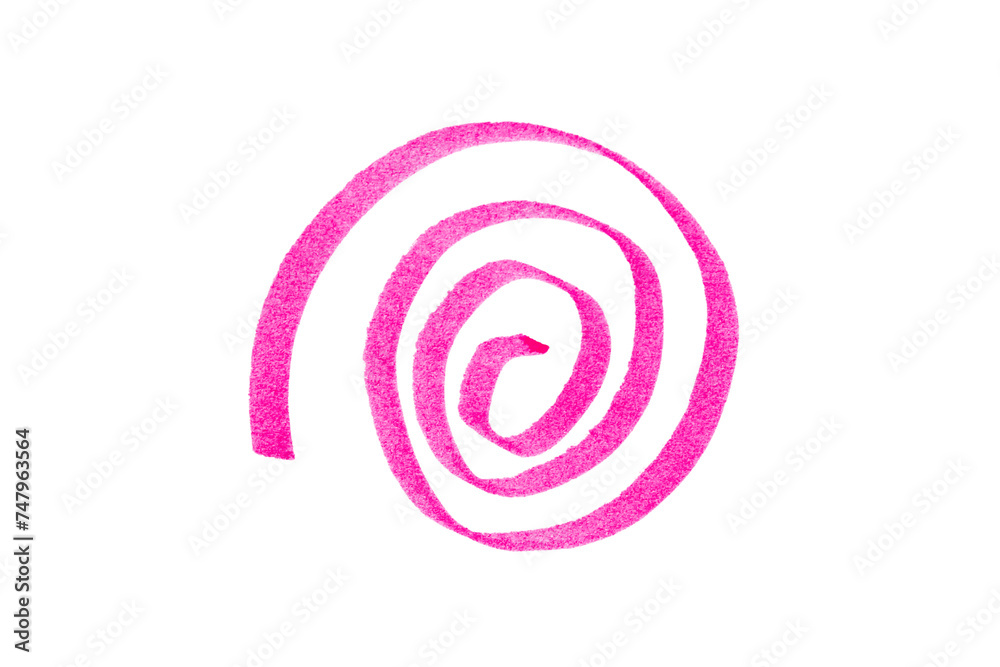 Pink doodle drawn with marker on transparent background Pink doodle drawn with marker on transparent background