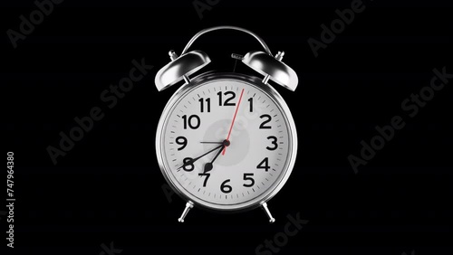 Alarm Clock Timelapse, Animation.Full HD 1920×1080. 08 Second Long.