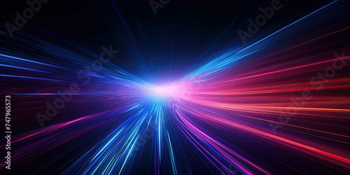 Abstract psychedelic futuristic dark background with dark magenta and blue light waves (5)