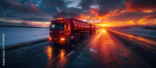 lorry transportating of oil and natural gas