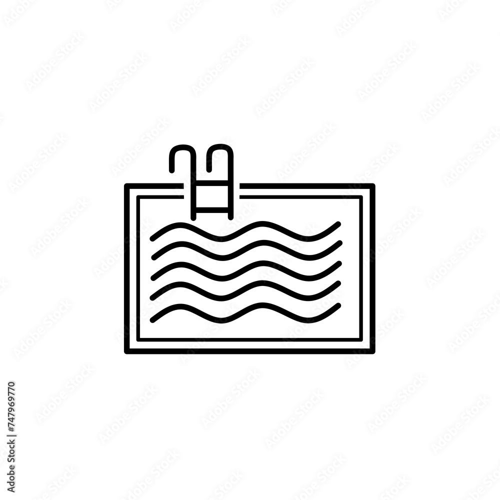 Swimming pool design illustration Swimming pool design illustration