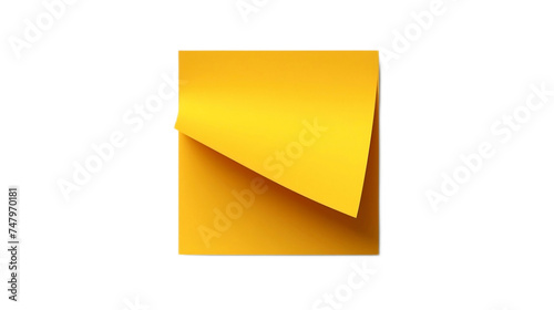 Yellow Sticky Post, it Note Isolated On Transparent Background.