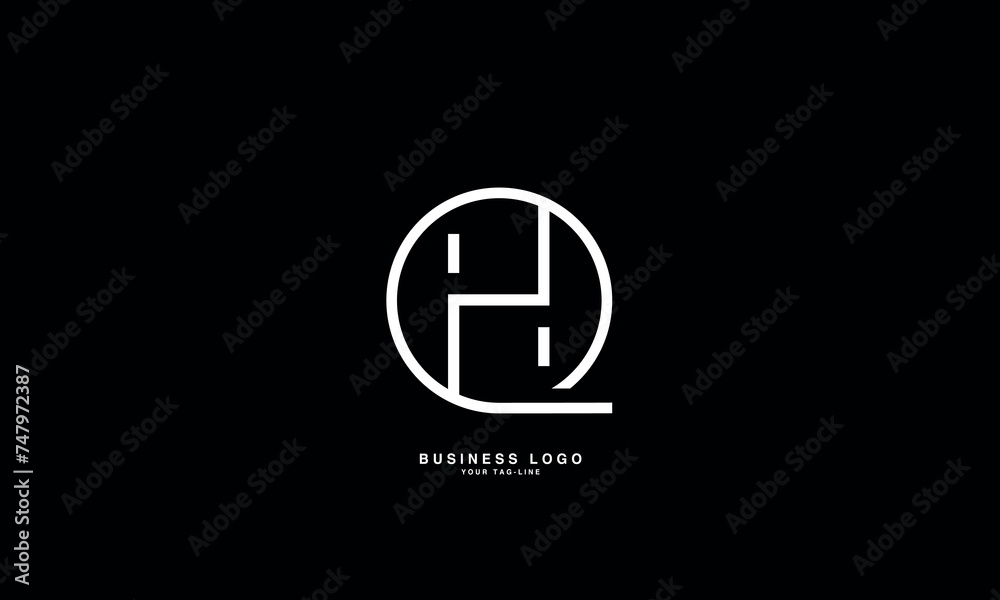HQ, QH, H, Q, Abstract Letters Logo Monogram HQ, QH, H, Q, Abstract Letters Logo Monogram