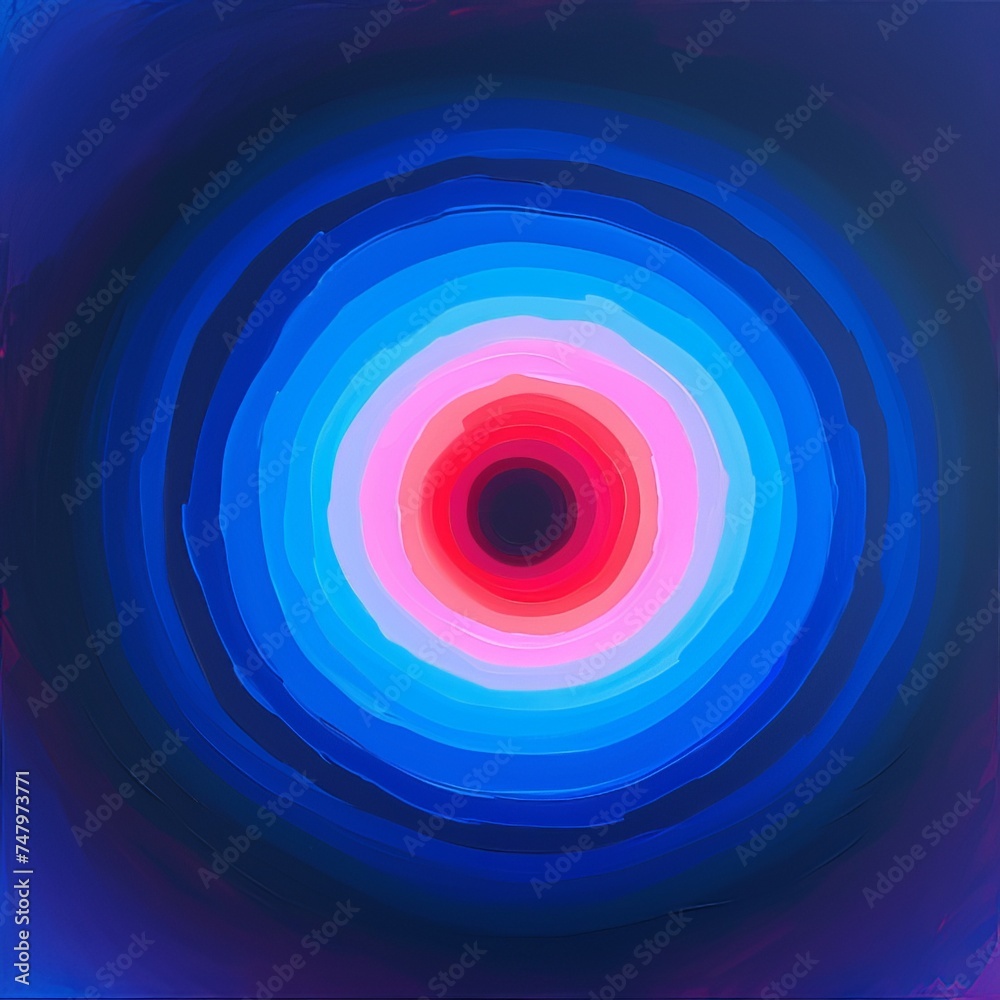 Glowing colourful circle, hole, spiral. Abstract neon background. 