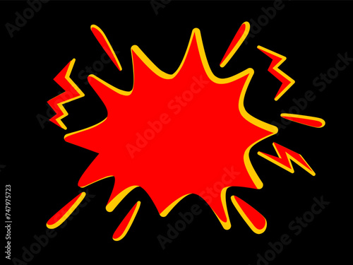 Illustration of a spurt or explosion
