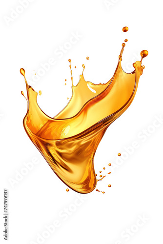 yellow oil splash