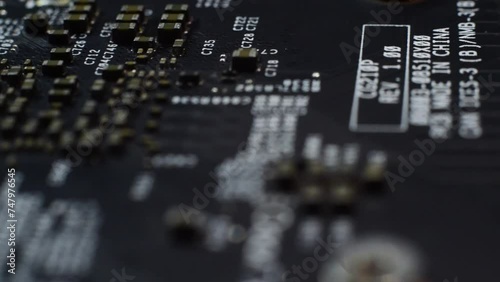 electronic equipment IC on motherboard