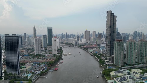 Riverscape of Bangkok's famed Chao Phraya photo