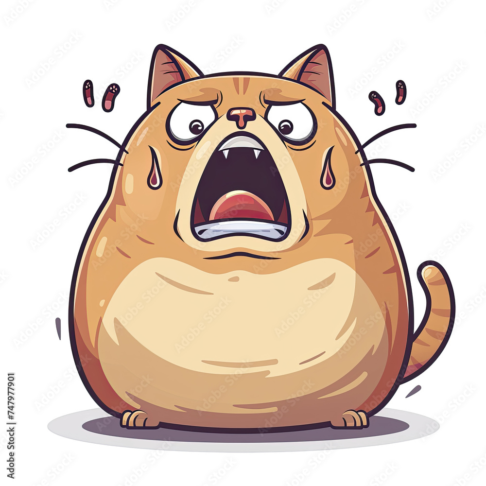 Fat Cat Shocked Cartoon , Isolated Transparent Background Images Fat Cat Shocked Cartoon , Isolated Transparent Background Images