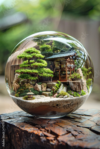 A tiny world in a crystal ball