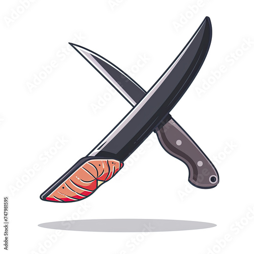 Floating Knife Cartoon  , Isolated Transparent Background Images
