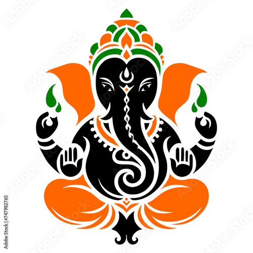Colorful Ganesha Illustration for Websites