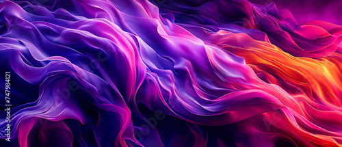 Soft Wave Texture in Abstract Background, Colorful Liquid Design, Pink and Blue Fabric Motion, Elegant Art Concept